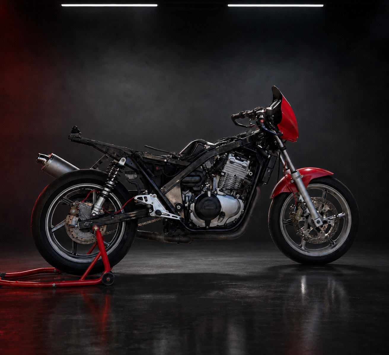 Honda CB500 PC32 de Clément Lores préparée pour la course de côte