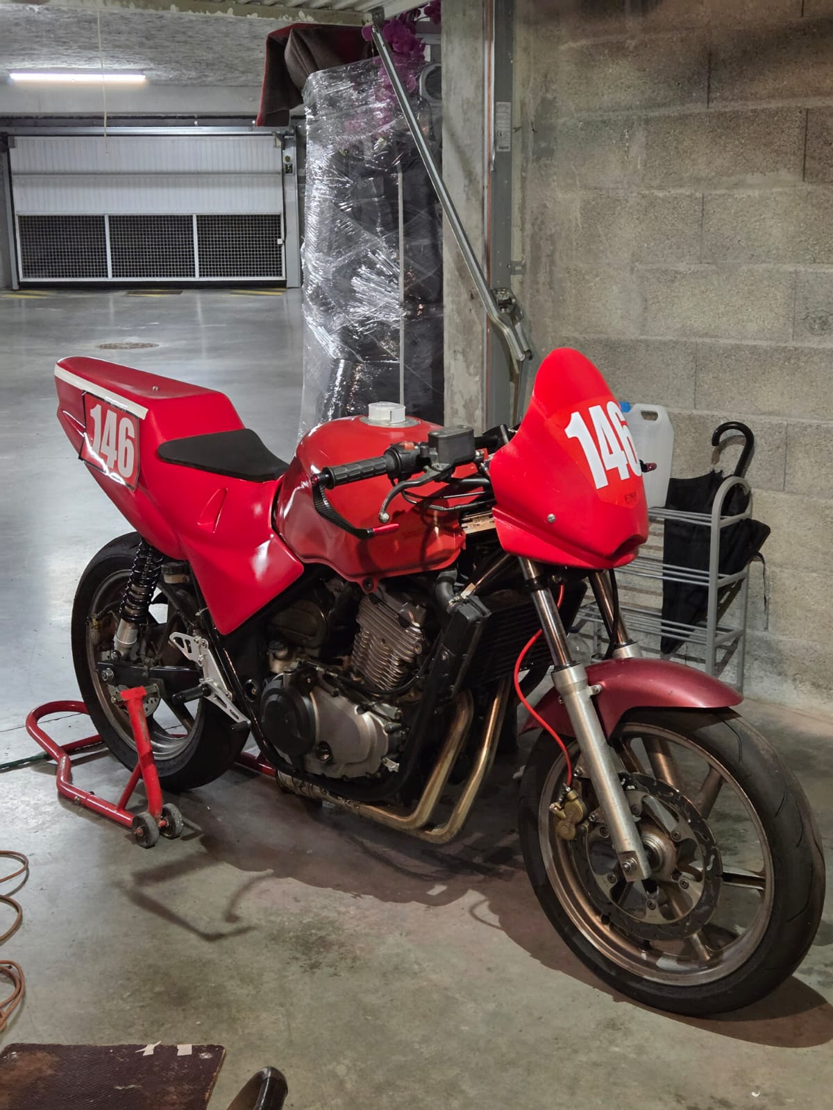 CB500 piste préparée